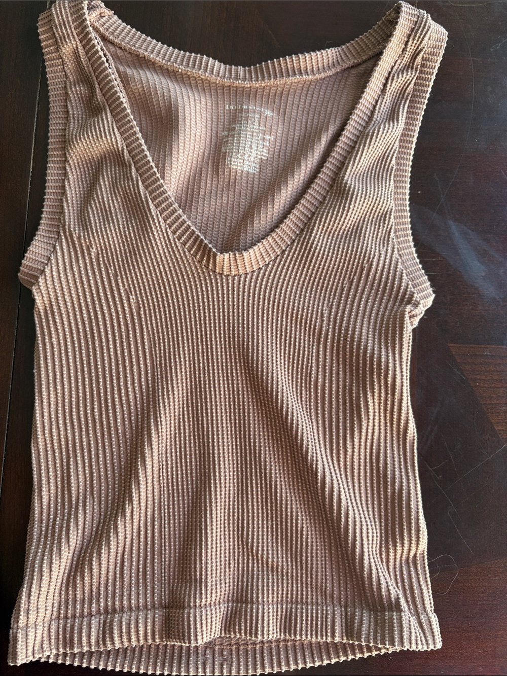 Free people intimately Ribbed V-Neck Tank Top in Taupe